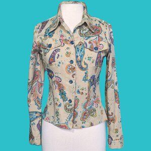 New Identity Paisley Shacket Size S Preowned